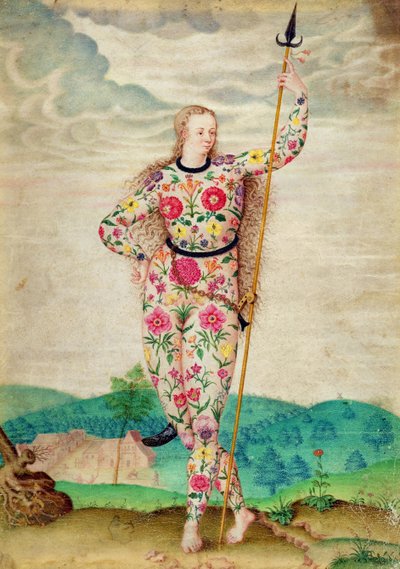 Eine junge Tochter der Pikten, um 1585 von Jacques Le Moyne